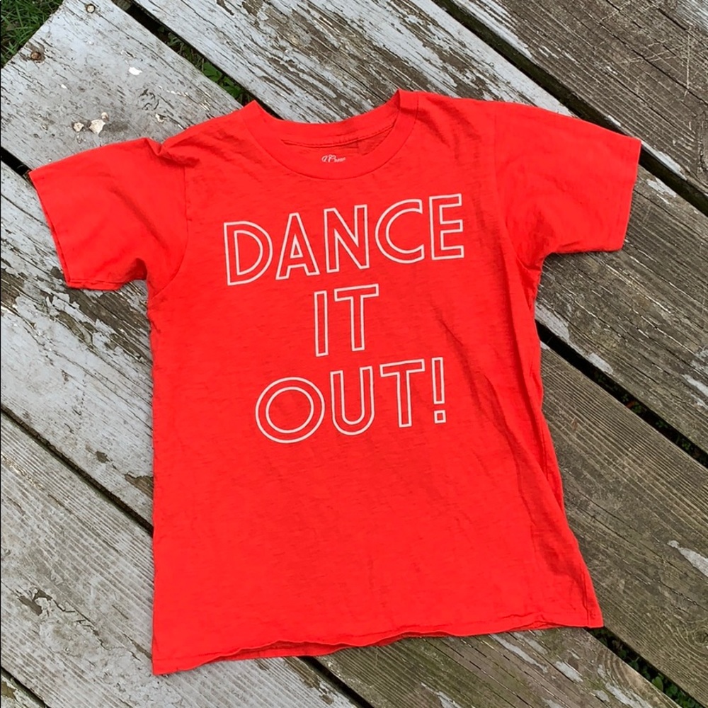 🌻 5 for $25 J. Crew Dance it Out Red Tee Small
